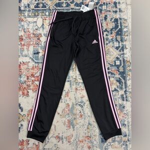 Women’s Adidas Black Joggers with Pink Accents